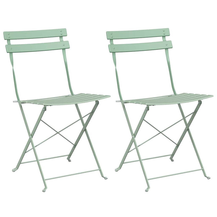 Scaun pliabil pentru grădină 2 pcs Mentă deschisă WALTI
