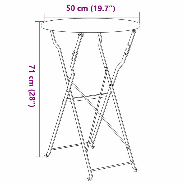 Masă de bistro Verde închis Ø 50 x 71 cm - WALTI WALTI