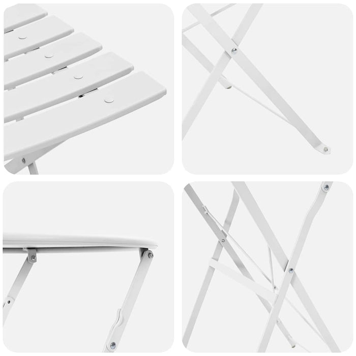 Set Bistro Pliabil 3 pcs Alb Oțel - WALTI WALTI
