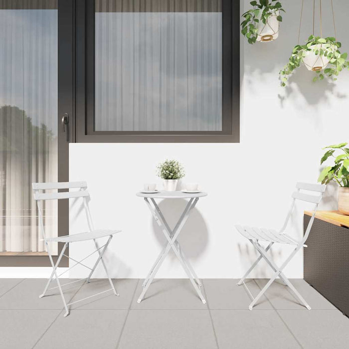 Set Bistro Pliabil 3 pcs Alb Oțel - WALTI WALTI