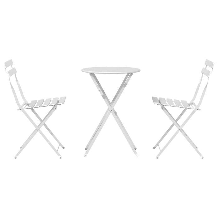 Set Bistro Pliabil 3 pcs Alb Oțel - WALTI WALTI