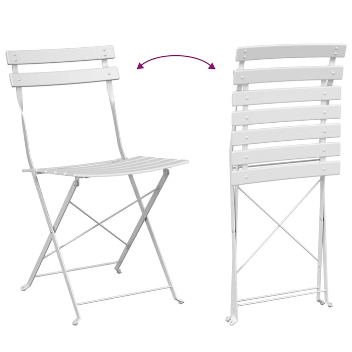 Set Bistro Pliabil 3 pcs Alb Oțel - WALTI WALTI