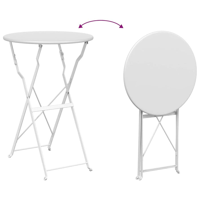 Set Bistro Pliabil 3 pcs Alb Oțel - WALTI WALTI