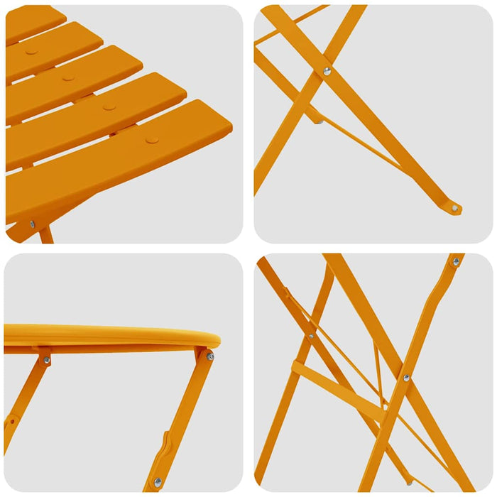 Set Bistro Pliabil 3 pcs Muștar Oțel - WALTI WALTI