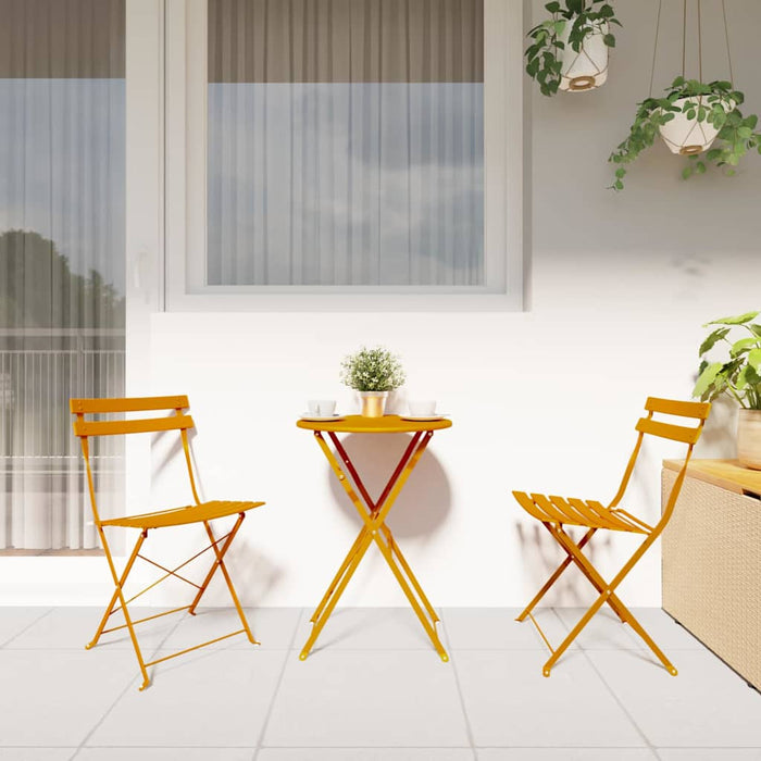 Set Bistro Pliabil 3 pcs Muștar Oțel - WALTI WALTI