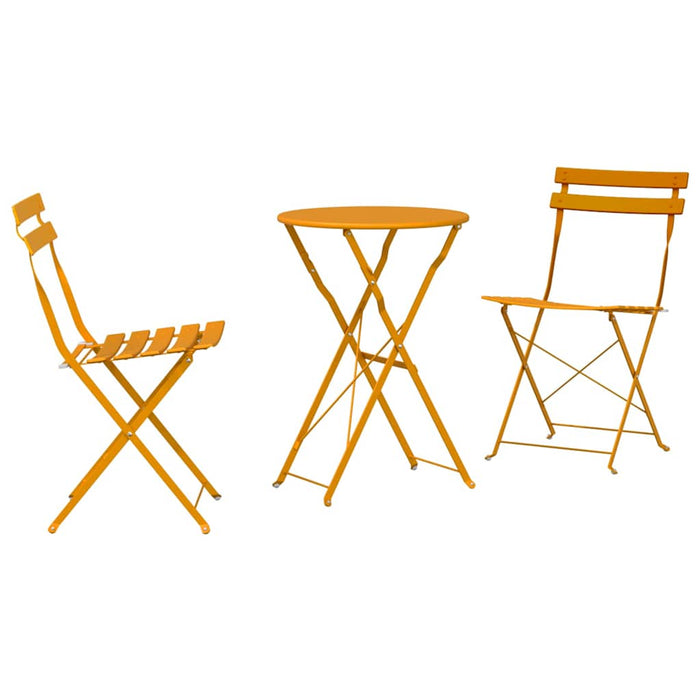 Set Bistro Pliabil 3 pcs Muștar Oțel - WALTI WALTI