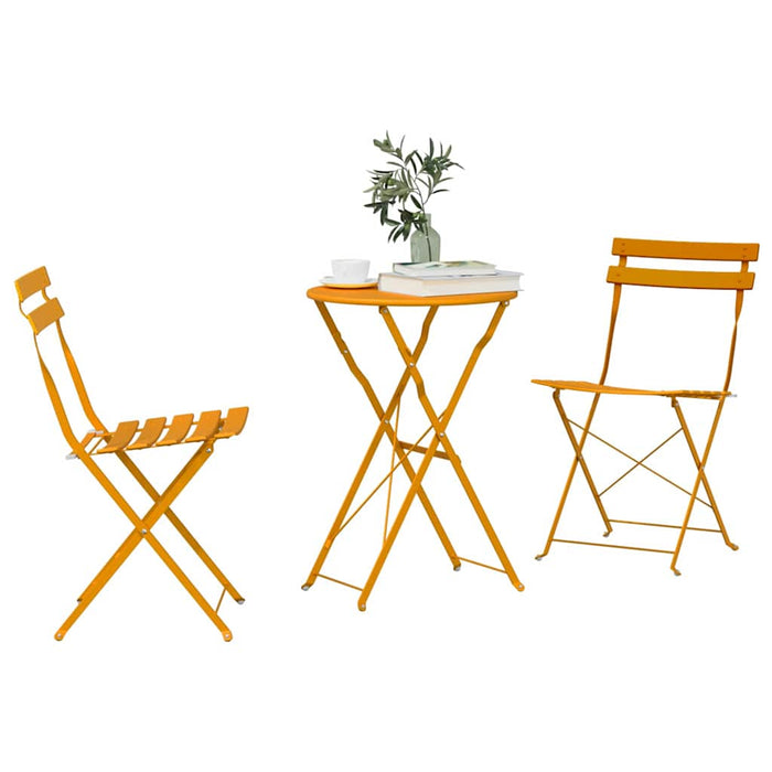 Set Bistro Pliabil 3 pcs Muștar Oțel - WALTI WALTI