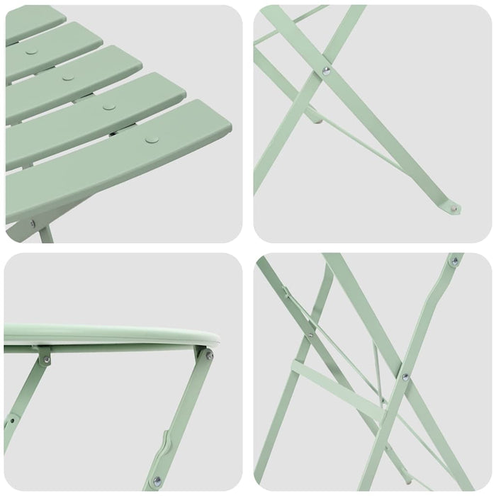 Set Bistro Pliabil 3 pcs Spumă de mare Oțel - WALTI WALTI