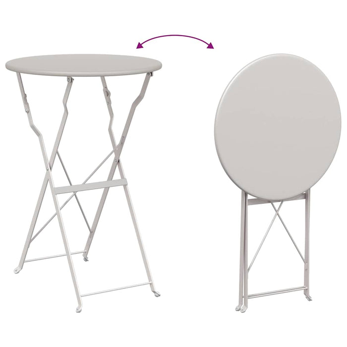 Set Bistro Pliabil 3 pcs Bej Oțel - WALTI WALTI