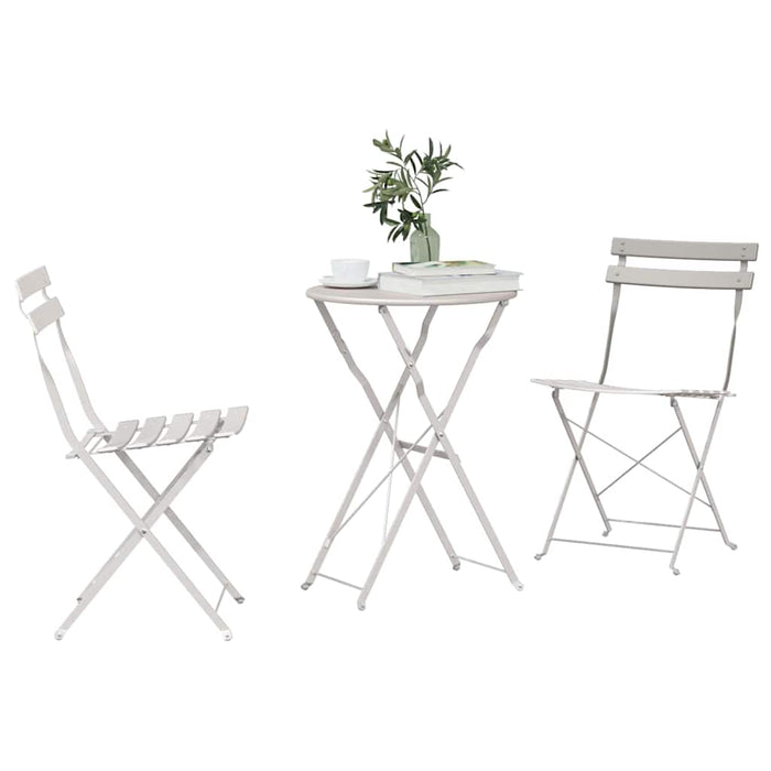 Set Bistro Pliabil 3 pcs Bej Oțel - WALTI WALTI