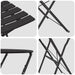 Set Bistro Pliabil 3 pcs Antracit Oțel - WALTI WALTI
