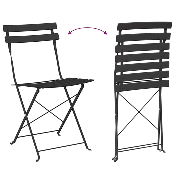 Set Bistro Pliabil 3 pcs Antracit Oțel - WALTI WALTI