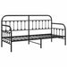 Cadru de pat de zi Negru 75 x 190 cm Oțel vopsit electrostatic - WALTI WALTI