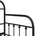 Cadru de pat de zi cu headboard Negru 80 x 200 cm Oțel - WALTI WALTI