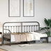 Cadru de pat de zi cu headboard Negru 80 x 200 cm Oțel - WALTI WALTI