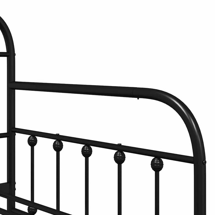 Cadru de pat de zi Negru 90 x 190 cm Oțel vopsit electrostatic - WALTI WALTI