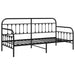 Cadru de pat de zi cu headboard Negru 90 x 200 cm Oțel - WALTI WALTI