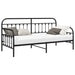 Cadru de pat de zi cu headboard Negru 90 x 200 cm Oțel - WALTI WALTI