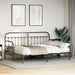 Cadru de pat de zi cu headboard Negru 80 x 200 cm Oțel - WALTI WALTI