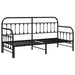 Cadru de pat de zi cu headboard Negru 80 x 200 cm Oțel - WALTI WALTI