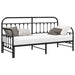Cadru de pat de zi cu headboard Negru 80 x 200 cm Oțel - WALTI WALTI