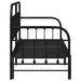 Cadru de pat de zi cu headboard Negru 80 x 200 cm Oțel - WALTI WALTI