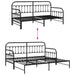Cadru de pat de zi cu headboard Negru 90 x 200 cm Oțel - WALTI WALTI