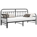 Cadru de pat de zi cu headboard Negru 90 x 200 cm Oțel - WALTI WALTI