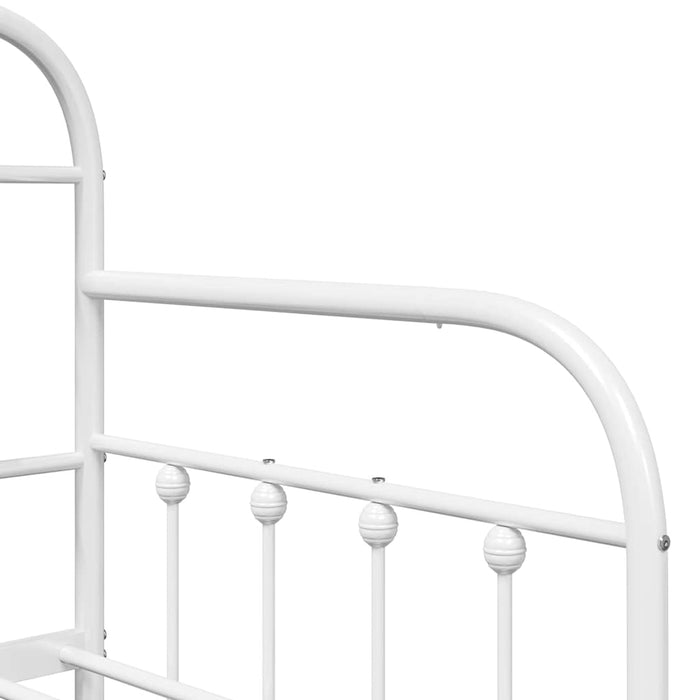 Cadru de pat de zi Alb 75 x 190 cm Oțel vopsit electrostatic - WALTI WALTI