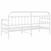 Cadru de pat de zi Alb 75 x 190 cm Oțel vopsit electrostatic - WALTI WALTI
