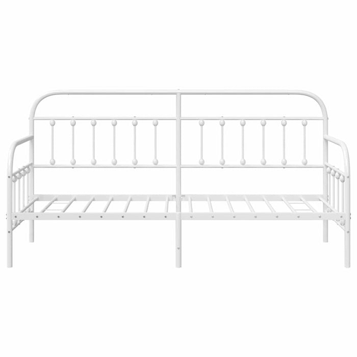 Cadru de pat de zi Alb 75 x 190 cm Oțel vopsit electrostatic - WALTI WALTI