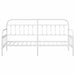 Cadru de pat de zi Alb 75 x 190 cm Oțel vopsit electrostatic - WALTI WALTI