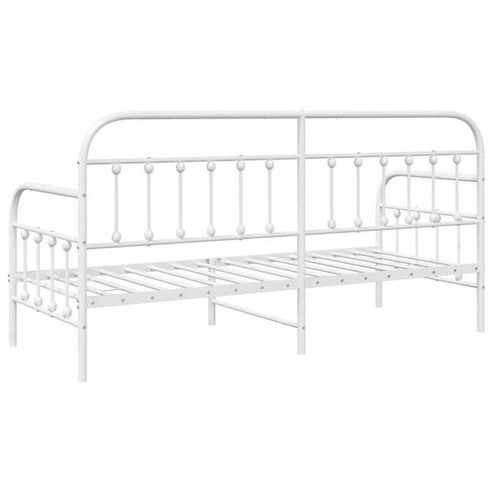 Cadru de pat de zi Alb 80 x 200 cm Oțel vopsit electrostatic - WALTI WALTI