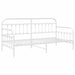 Cadru de pat de zi cu headboard Alb 90 x 200 cm Oțel - WALTI WALTI