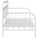 Cadru de pat de zi cu headboard Alb 90 x 200 cm Oțel - WALTI WALTI