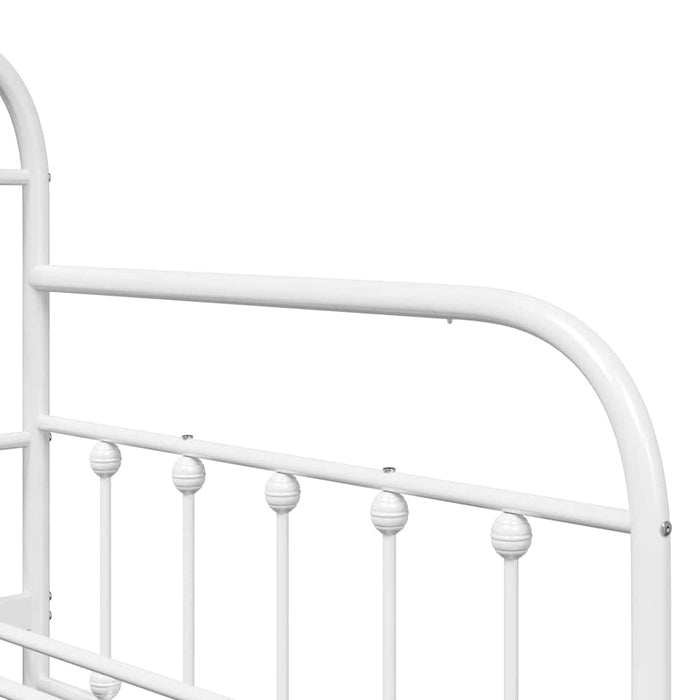 Cadru de pat de zi cu headboard Alb 100 x 200 cm Oțel - WALTI WALTI