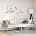 Cadru de pat de zi cu headboard Alb 100 x 200 cm Oțel - WALTI WALTI