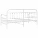 Cadru de pat de zi cu headboard Alb 100 x 200 cm Oțel - WALTI WALTI