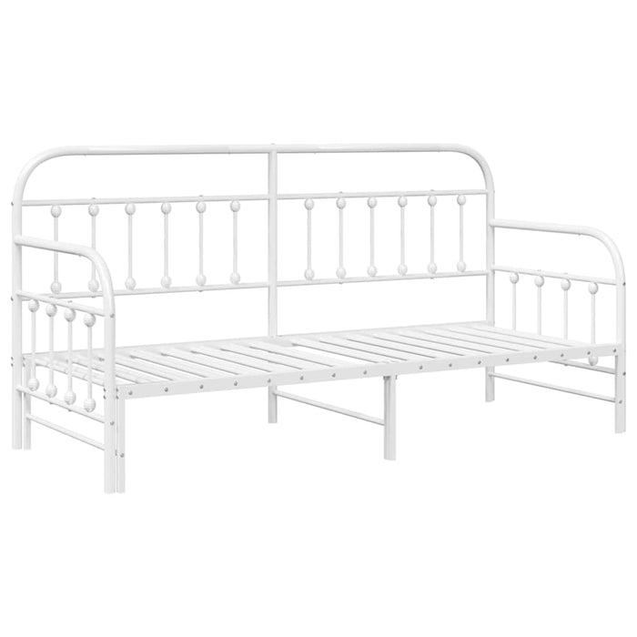 Cadru de pat de zi cu headboard Alb 80 x 200 cm Oțel - WALTI WALTI