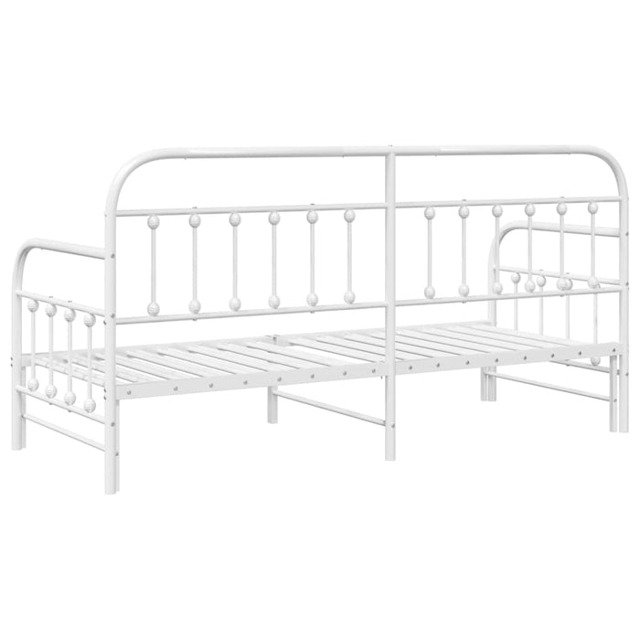 Cadru de pat de zi cu headboard Alb 80 x 200 cm Oțel - WALTI WALTI