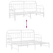 Cadru de pat de zi cu headboard Alb 80 x 200 cm Oțel - WALTI WALTI