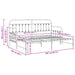 Cadru de pat de zi cu headboard Alb 80 x 200 cm Oțel - WALTI WALTI