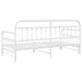 Cadru de pat de zi cu headboard Alb 90 x 190 cm Oțel - WALTI WALTI