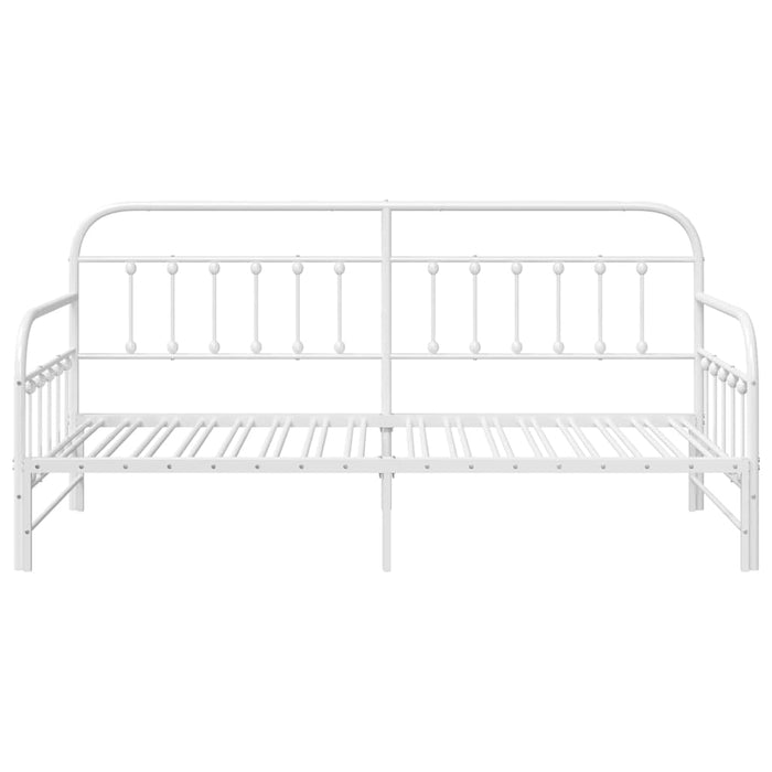 Cadru de pat de zi cu headboard Alb 90 x 200 cm Oțel - WALTI WALTI