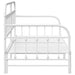 Cadru de pat de zi cu headboard Alb 90 x 200 cm Oțel - WALTI WALTI