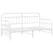 Cadru de pat de zi cu headboard Alb 100 x 190 cm Oțel - WALTI WALTI