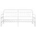Cadru de pat de zi cu headboard Alb 100 x 190 cm Oțel - WALTI WALTI