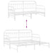 Cadru de pat de zi cu headboard Alb 100 x 190 cm Oțel - WALTI WALTI