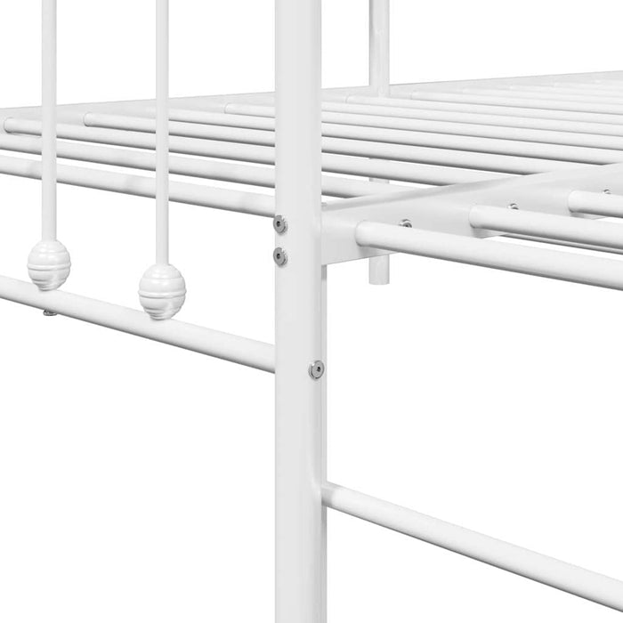Cadru de pat de zi cu headboard Alb 107 x 203 cm Oțel - WALTI WALTI