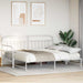 Cadru de pat de zi cu headboard Alb 107 x 203 cm Oțel - WALTI WALTI